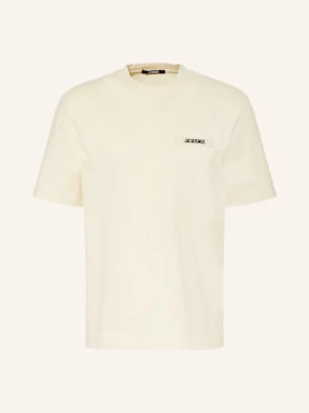Jacquemus Tričko Le Tshirt Gros Grain béžová
