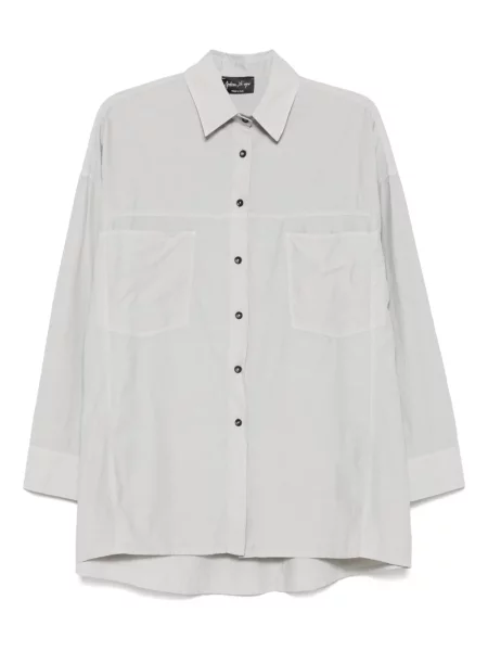 Długa sukienka koszulowa Andrea Ya'aqov z długim rękawem garniturowa szara