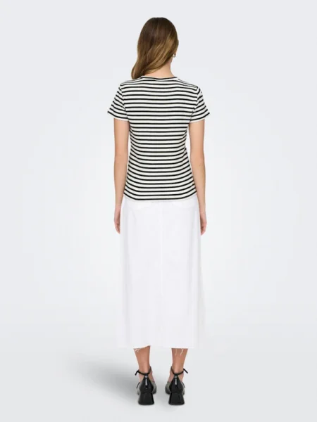 JDY Tricou SOLAR negru alb