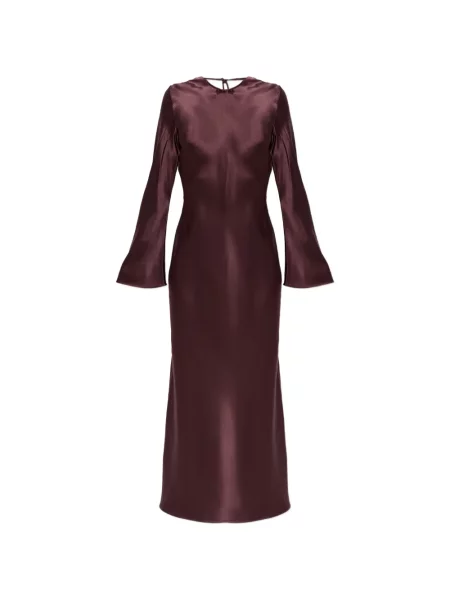 Rochie maxi By Malene Birger cu aplicații evazată maro