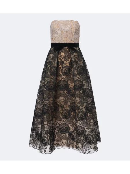 Rochie de cocktail Elie Saab din dantelă negru