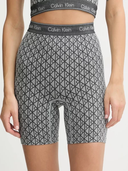 Calvin Klein Underwear szorty lounge wzorzyste high waist szary