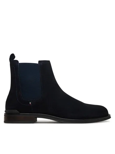 Велурени боти челси Tommy Hilfiger CORPORATE HILFIGER SDE CHELSEA мъжки тъмносиньо