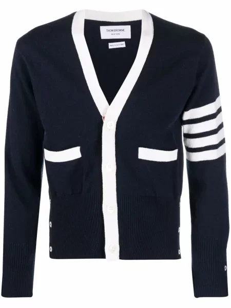 Cardigan Thom Browne din cașmir albastru