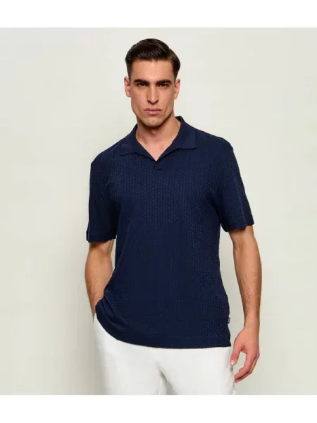 Tricou polo Boss Black negru