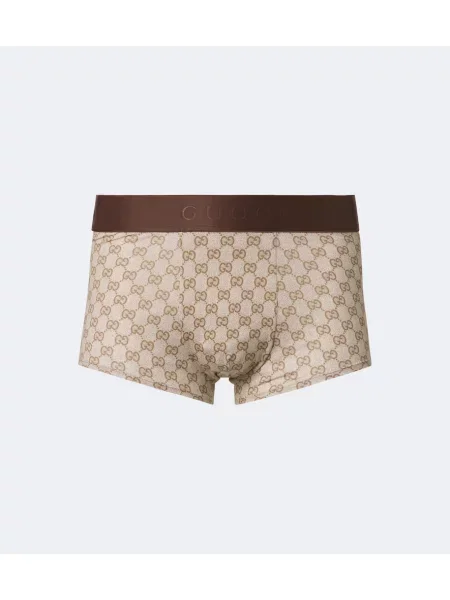 Boxeri Gucci din jerseu bej