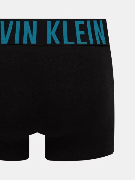 Boxeralsó Calvin Klein Boxer Brief 3 pairs black w/oatmeal logo/black w/age. Méret: S fekete