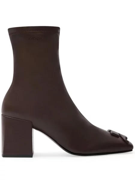 Botine Courreges din piele maro