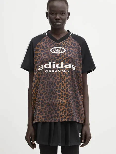 Φανελάκι Adidas Originals από ζέρσεϋ καφέ