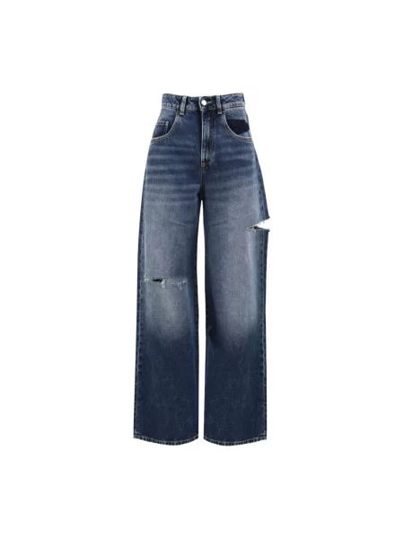 Szerokie jeansy Icon Denim niebieskie