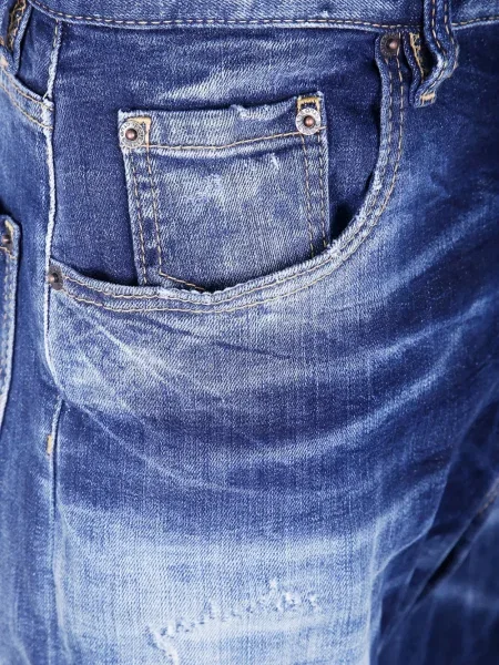 Blugi Dsquared2 cu 5 buzunare albastru