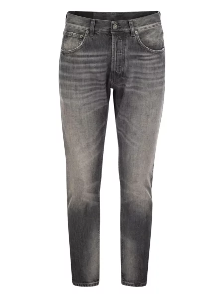 Traperice Dondup dizajn s pet džepova s autogramom siva