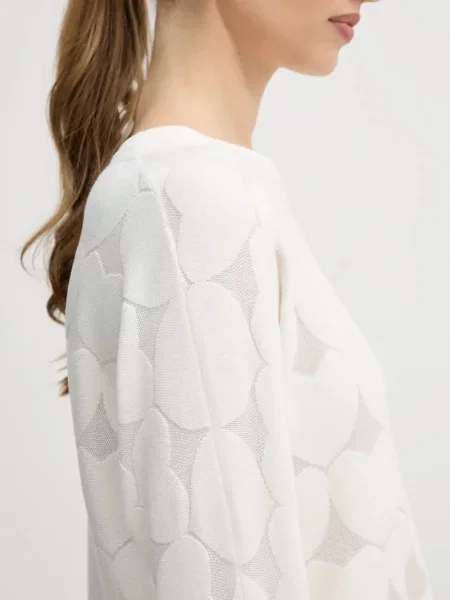 Светр з домішкою шовку OUI легкий бежевий