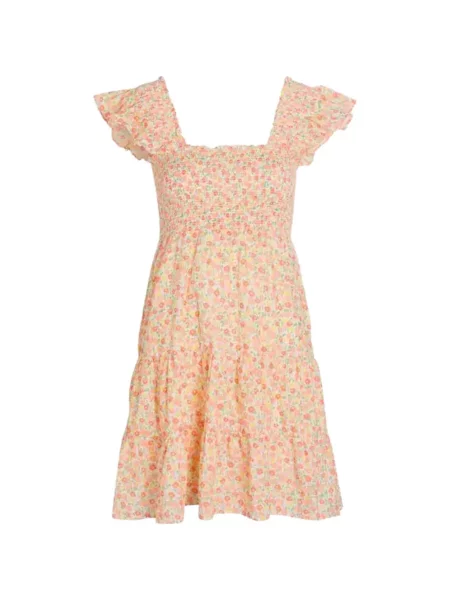Rochie mini Rixo cu model floral cu imagine