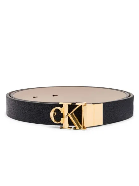 Calvin Klein Curea de Damă Facet Ck Buckle Pebble Rev negru