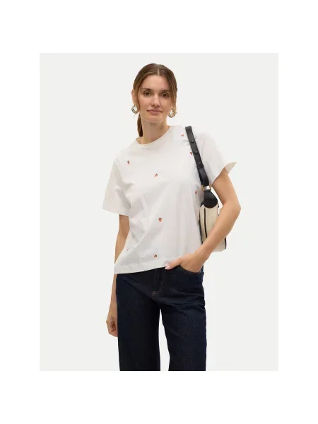 Vero Moda Футболка Solvei Regular Fit білий