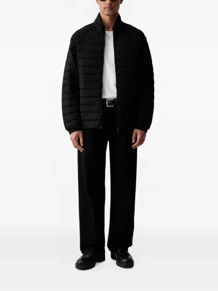 Matlasat geacă Armani Exchange cu imagine negru