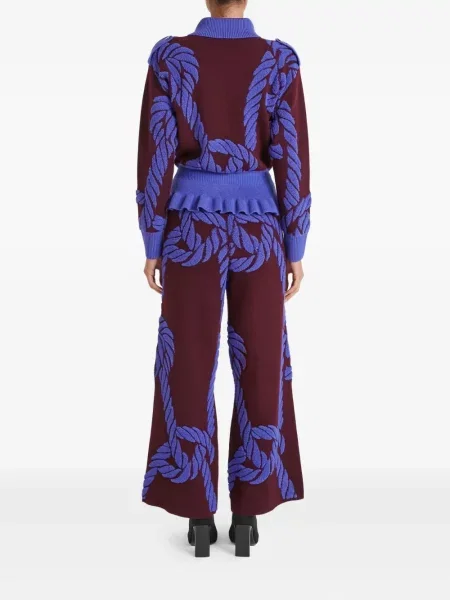 Pantaloni Temperley London tricotate roșu