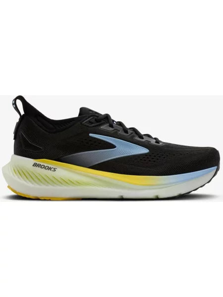 Buty do biegania Brooks Glycerin 23 Medium czarny jasnoniebieski żółty biały