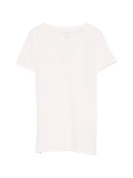 Tricou Majestic Filatures cu decolteu în V roz