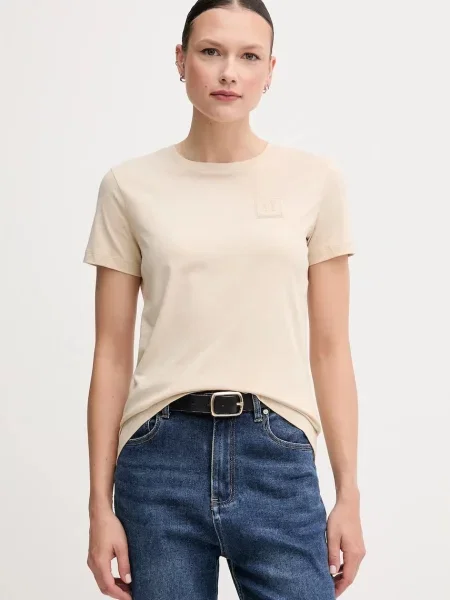 Armani Exchange Tricou | Regular Fit bej