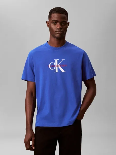 Calvin Klein Jeans Póló Hero kék / piros fehér