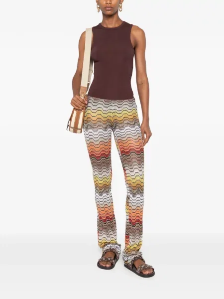 Pantaloni Missoni tricotate galben