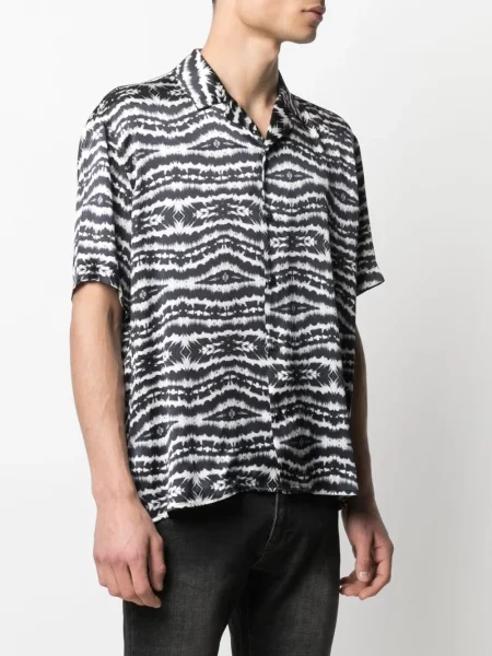 Košulja Philipp Plein s printom tie-dye veze crna