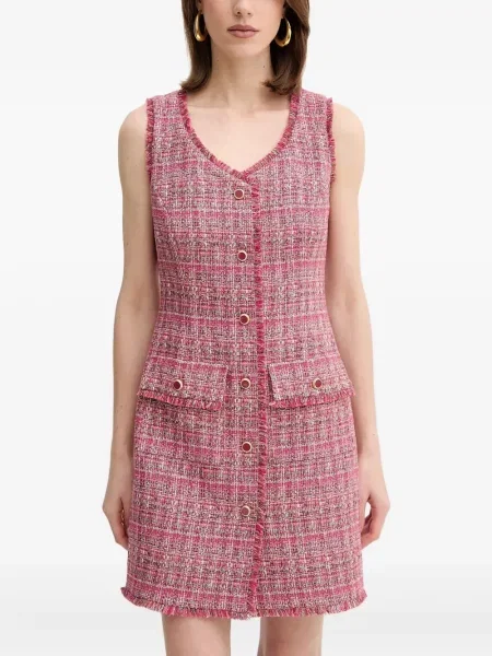 Rochie mini Marciano din tweed de costum roz