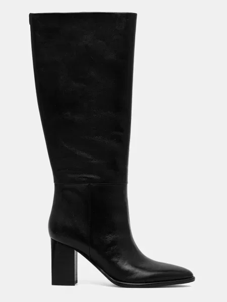 Кожаные сапоги Guess черные