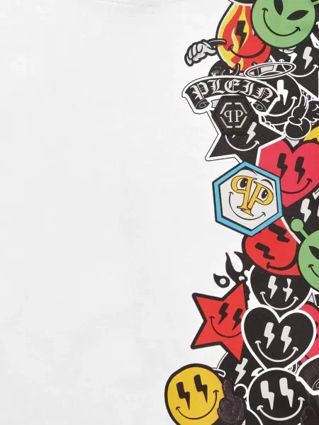 Bluza z kapturem dziecięca Philipp Plein biała