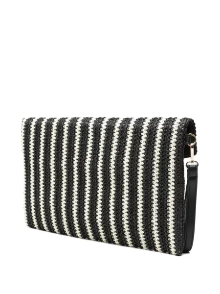 Ριγέ clutch Marc Ellis με αυτόγραφο μαύρο