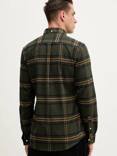 Barbour cămașă din PORTDOWN cu guler button-down regular verde