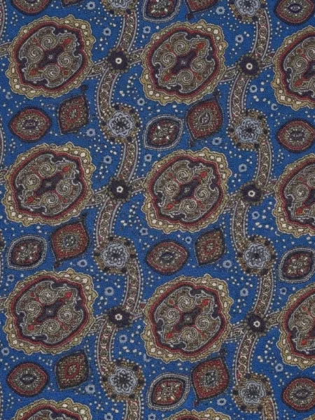 Μεταξωτή γραβάτα Marco Pascali με σχέδιο paisley μπλε
