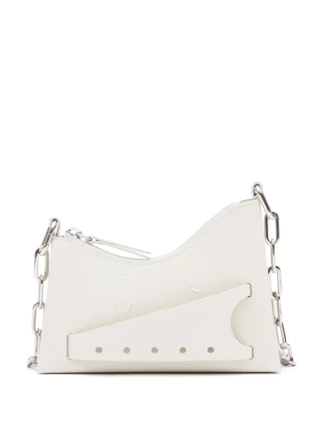 Geanta de piele Maison Margiela din piele alb