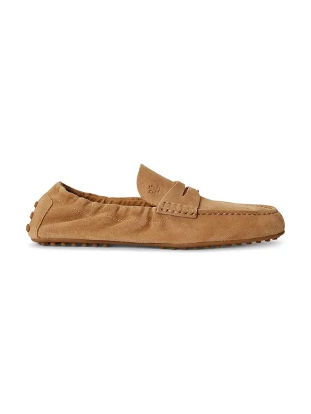 Lauren Ralph Lauren mocasini pentru femei din piele întoarsă Wynnie Drvr maro