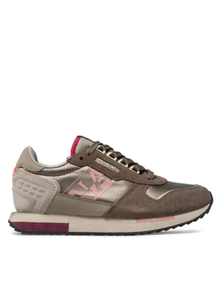 Sneakersy Napapijri skórzane zielone