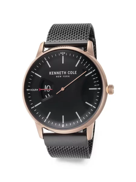 Ceas Kenneth Cole plasă cu bretele negru