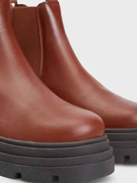 Шкіряні черевики челсі Tommy Hilfiger коричневі