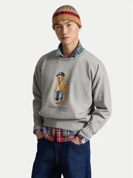 Polo Ralph Lauren Μπλούζα φούτερ μπεζ / μπλε / μελανζέ / μαύρο γκρι