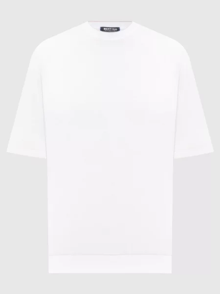 Футболка з окантуванням Bertolo Cashmere біла