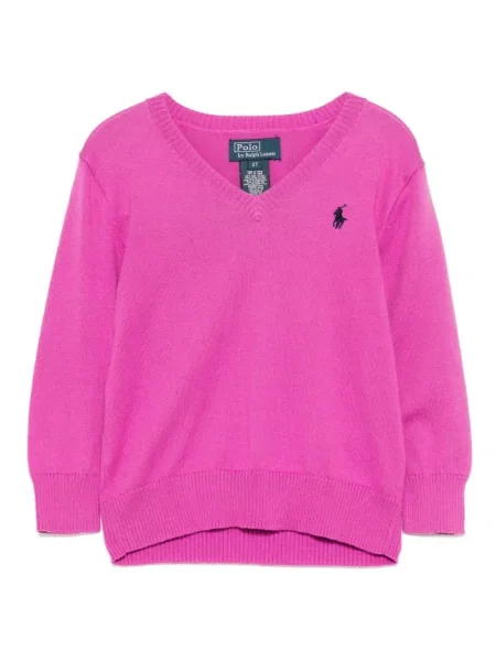 Koszulka polo dziecięca Polo Ralph Lauren fioletowa