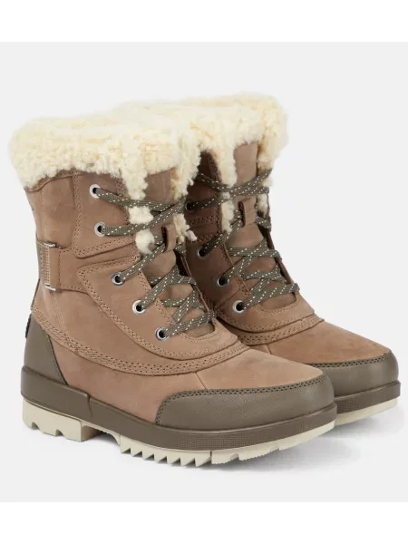 Usnjene čevlji do gležnjev Sorel siva