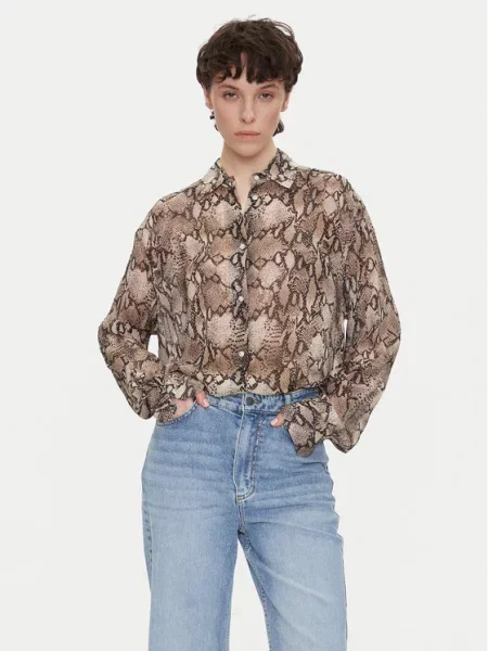 HUGO Srajca The Boyfriend Pisana Oversize