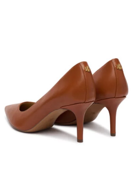 Salonarji Lauren Ralph Lauren z zaprtim prstom z visoko peto rjava