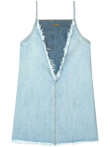 Rochie din denim Off-white de costum alb