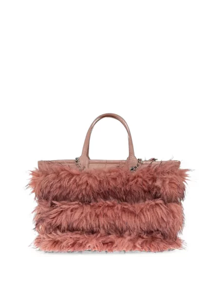 Кожена шопинг чанта Kurt Geiger London розово
