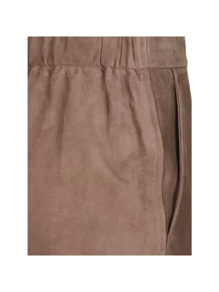 Spódnica skórzana Max Mara brązowa