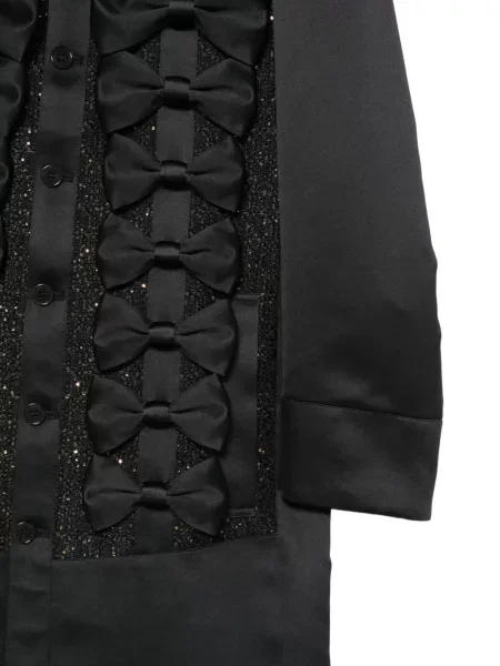 Kabát Noir Kei Ninomiya s flitry černý