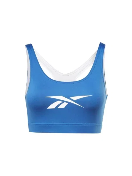 Sutien sport Reebok cu autograf alb